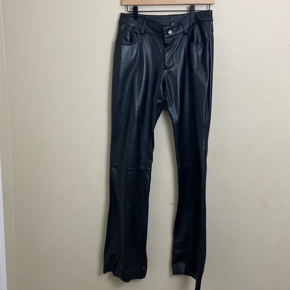 Wilson’s Leather Genuine Leather Lined Bootcut Jeans size 6 Moto Punk Party